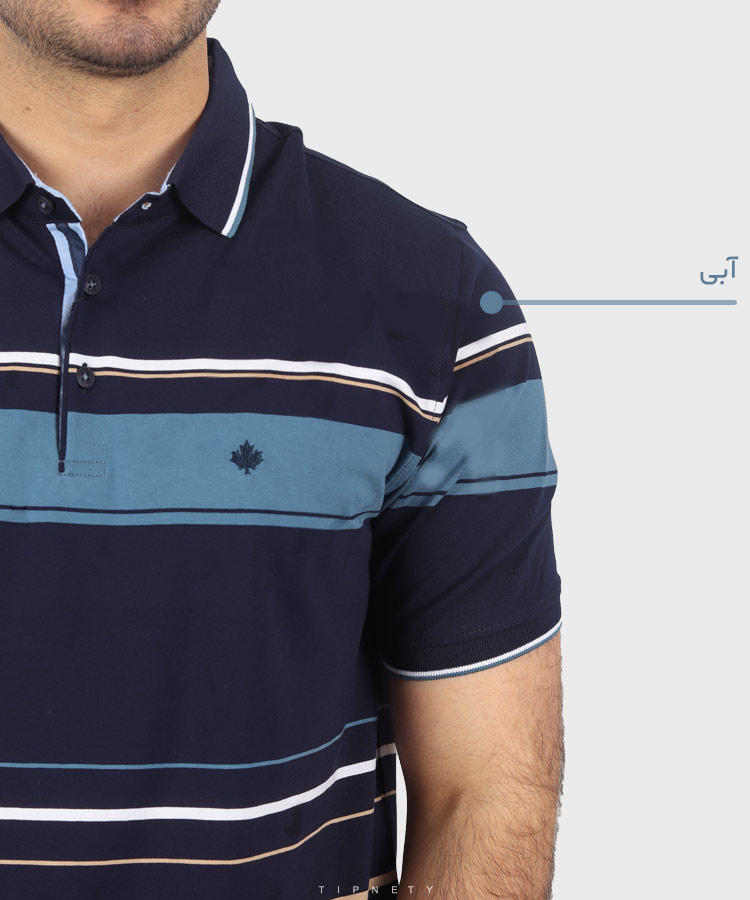                               سبز آبی طوسی مسی تیشرت یقه دار 7408  - تصویر 9