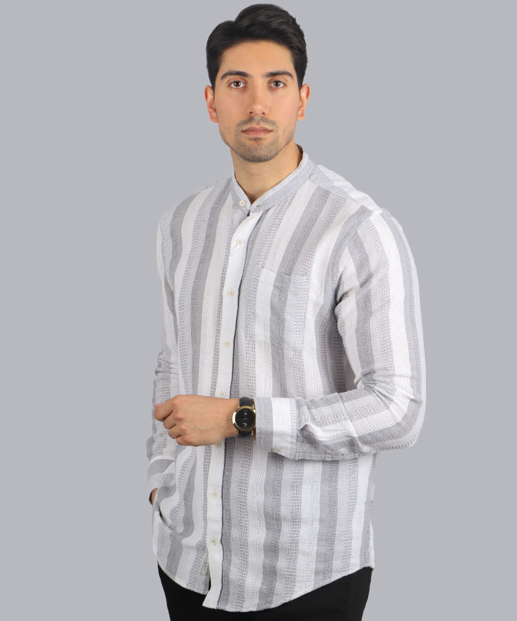 پیراهن مردانه آستین بلند یقه دیپلمات 5262