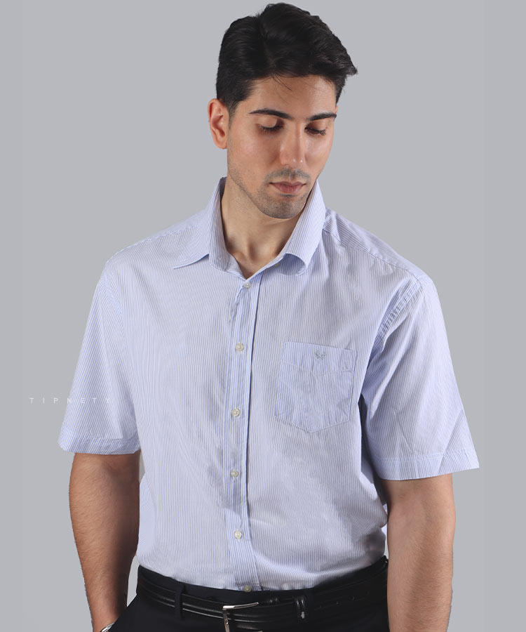 پیراهن آستین کوتاه مردانه مجلسی 0886