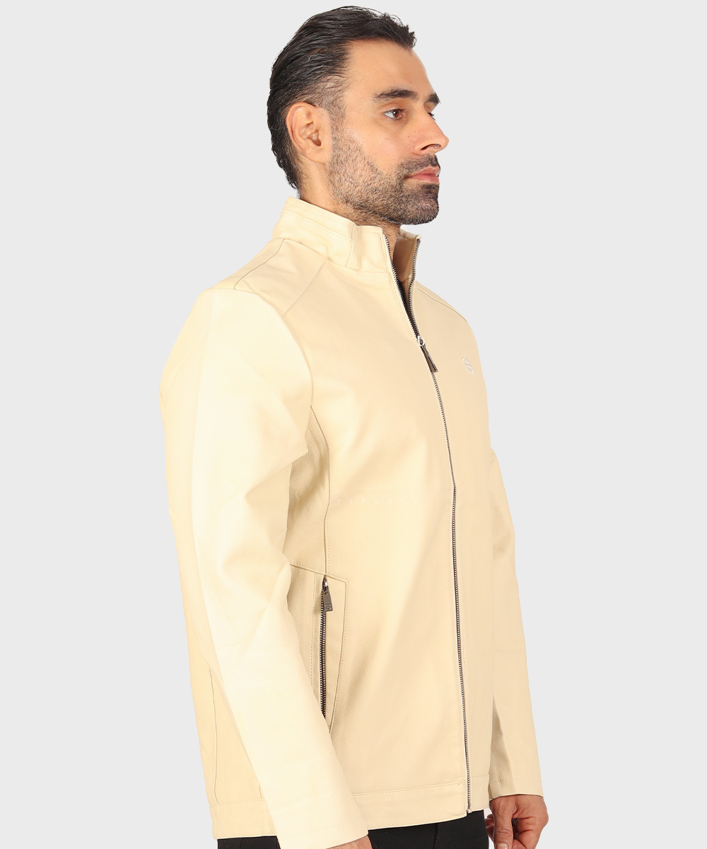                 خاکی مشکی کرم شیری زمستانه کت چرم 6317  - تصویر 15