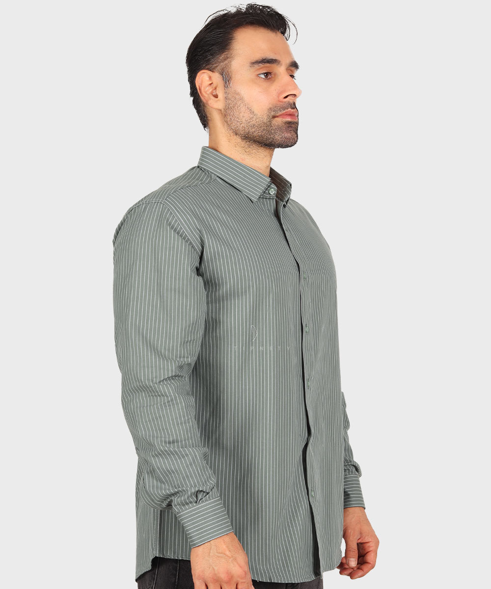           سبز طوسی روشن طوسی تیره سورمه ای پیراهن آستین بلند فیت 0377  - تصویر 6