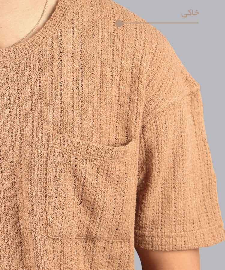                                                                                                                                                                                                             سفید طوسی تیره کرم مشکی خاکی تیشرت لش 3206  - تصویر 8