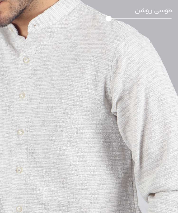                                                                                                                         مشکی سورمه ای یشمی طوسی روشن شکلاتی پیراهن آستین بلند فیت 0234  - تصویر 9