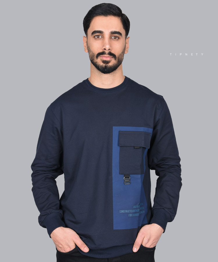                       مشکی سورمه ای پاییزه تیشرت 1896  - تصویر 3