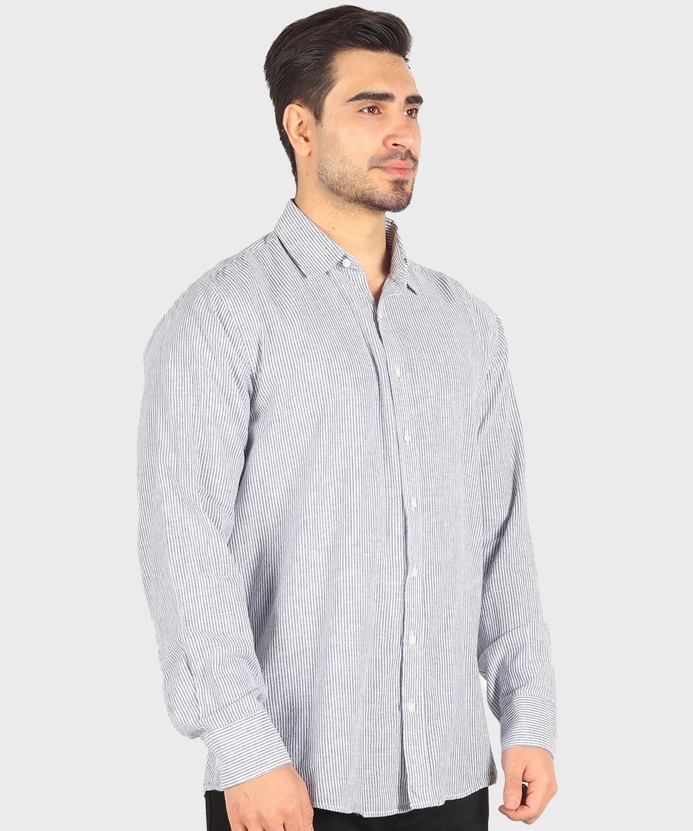           آبی روشن سبز قهوه ای آبی تیره پیراهن آستین بلند فیت 5509  - تصویر 15