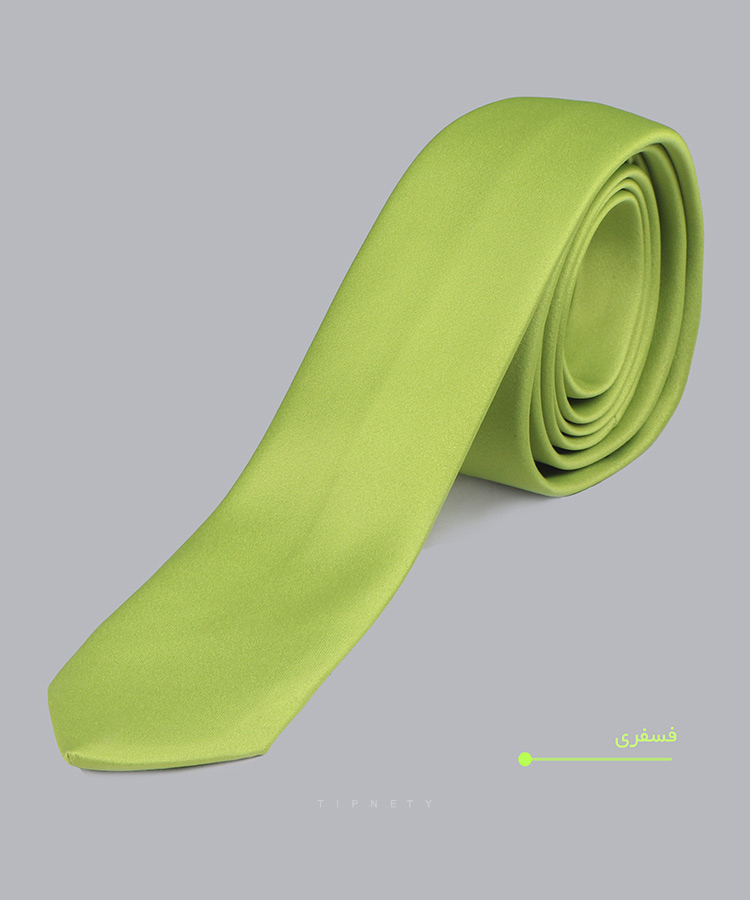                                                                                                                                                                                   سفید زرد صورتی نفتی سرخابی زرشکی آبی لجنی بنفش زیتونی فسفری تک کروات ساده 7104  - تصویر 5