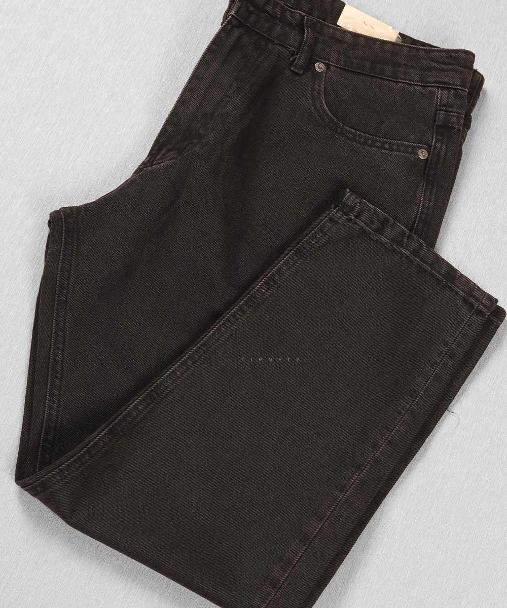             ذغالی شلوار جین مام فیت 0350  - تصویر 5