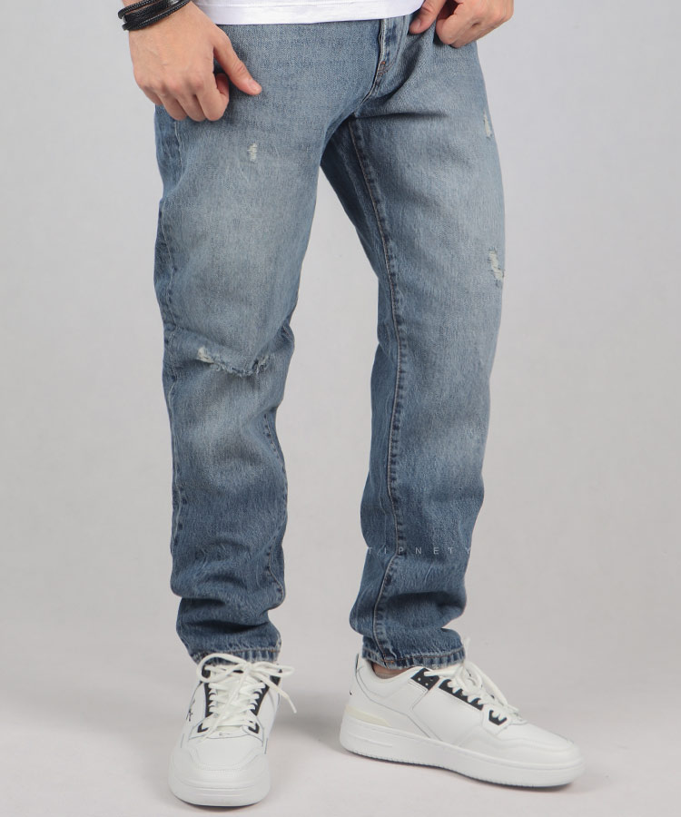                                             آبی شلوار جین مام فیت 0162  - تصویر 6