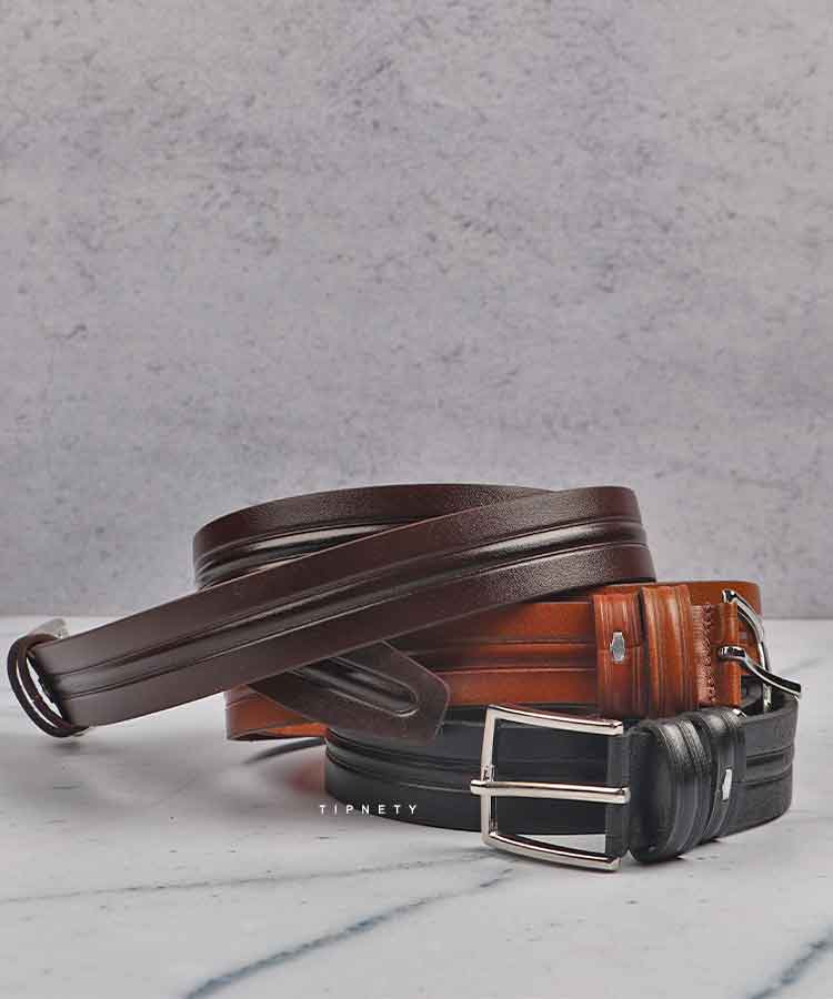 کمربند مردانه سگک دار فلزی 3204