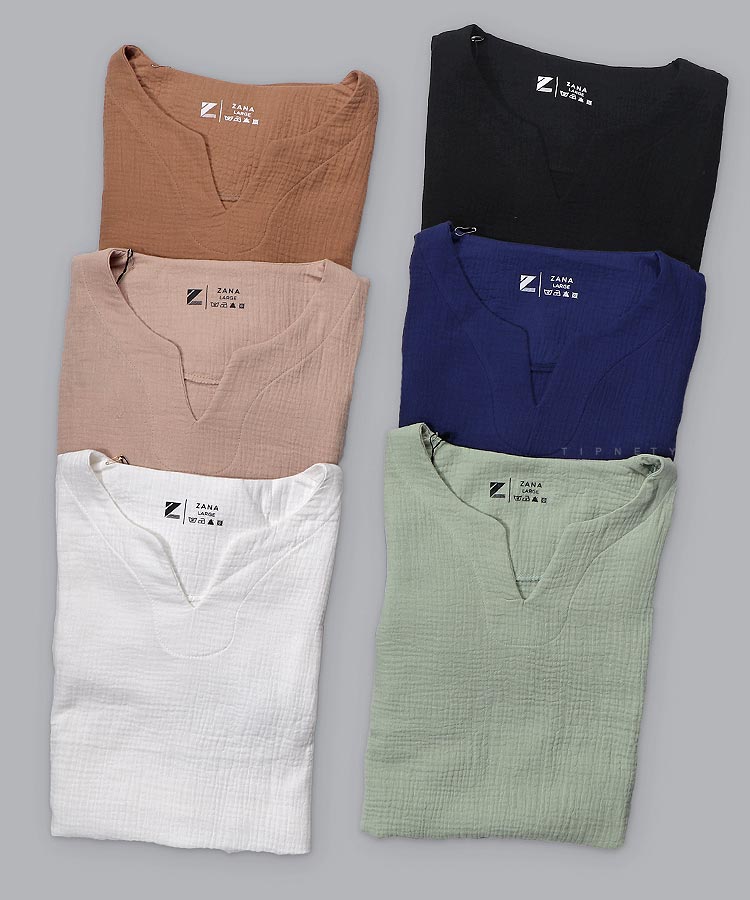                 مشکی کرم سورمه ای قهوه ای سبز سفید تیشرت کوبایی 1143  - تصویر 5