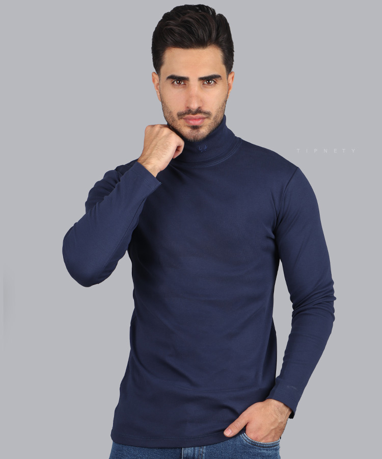                                                                                                                                                                                                                                                                                                                     کالباسی خردلی سورمه ای قرمز صدری لیمویی پاییزه یقه اسکی 6020  - تصویر 3