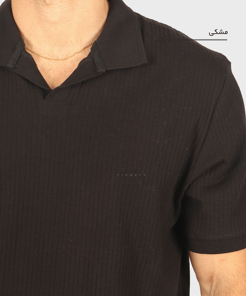                                     سورمه ای صدری آجری آبی روشن مشکی خاکی یشمی کرم تیشرت یقه دار 1756  - تصویر 10