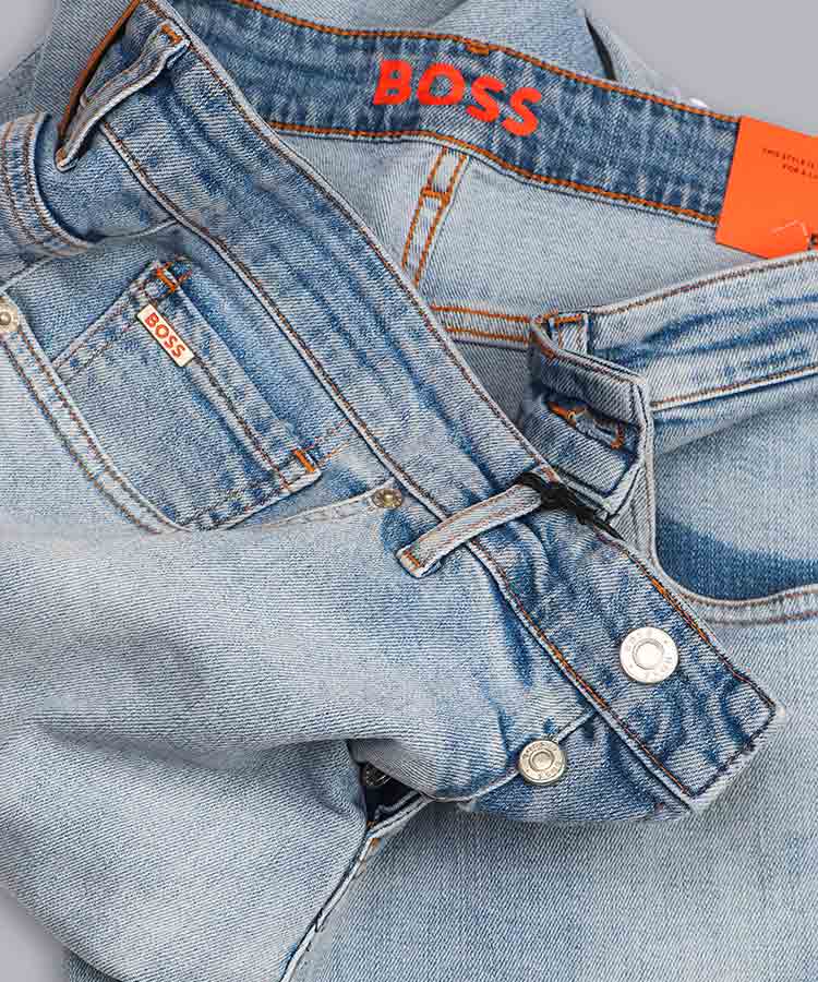 شلوار جین اسلیم مردانه آبی روشن 0108