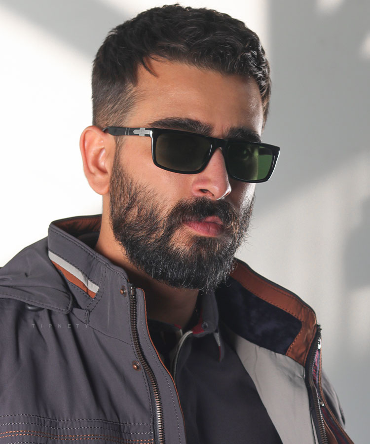 عینک شب مردانه شیشه سبز 6201