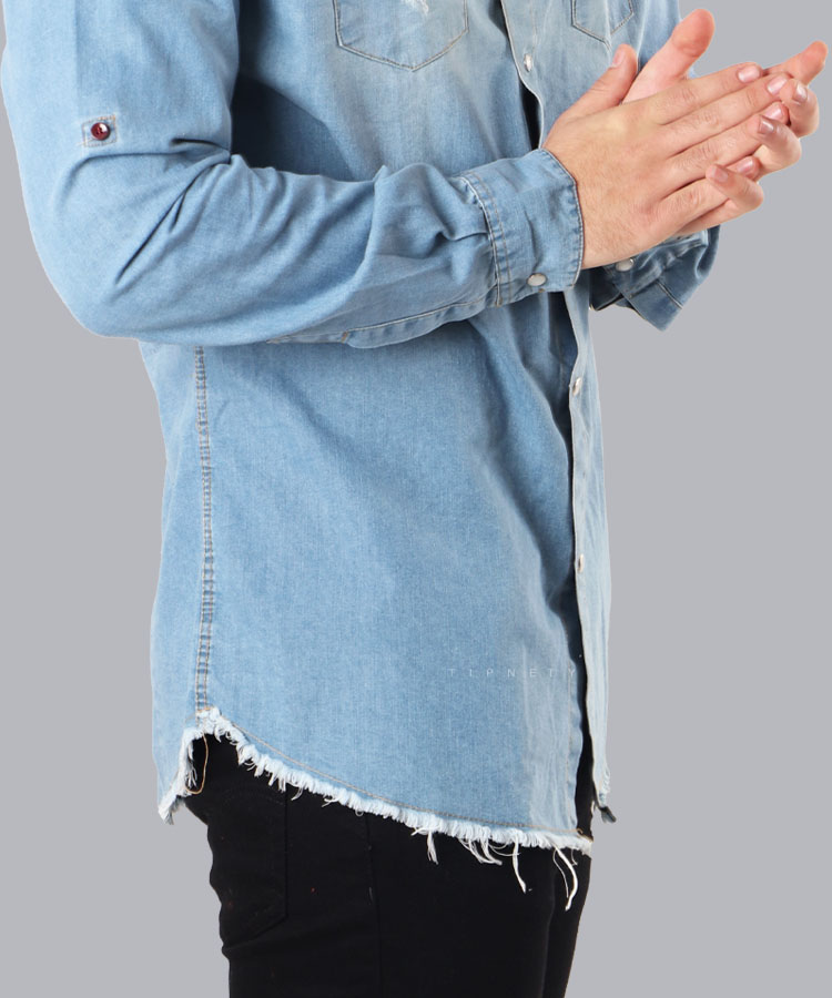 پیراهن مردانه آستین بلند جین 0939