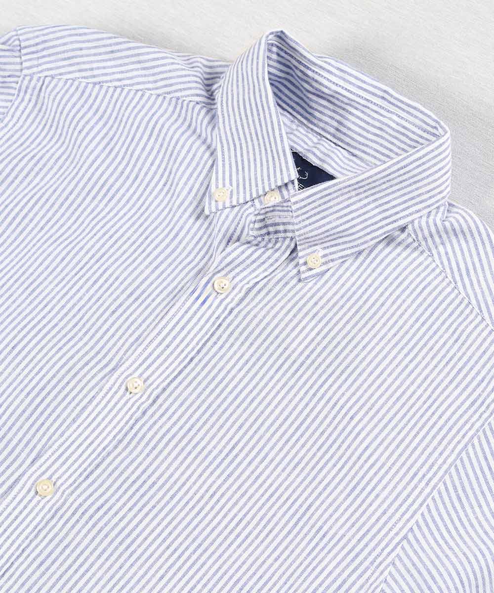             آبی پیراهن آستین کوتاه کلاسیک 1883  - تصویر 6