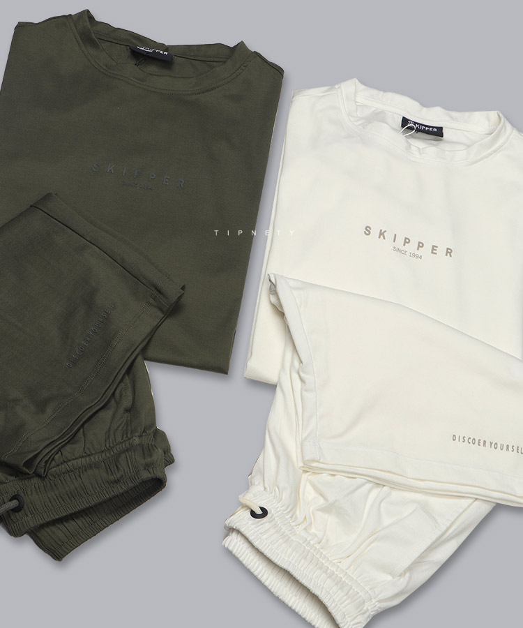 ست مردانه طرح دار تیشرت و شلوارک 1619