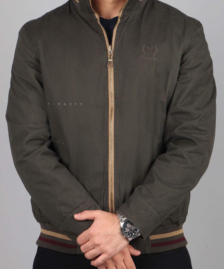                                                                                                                                             کرم شتری سبز مشکی زمستانه کت کتان 9822  - تصویر 15