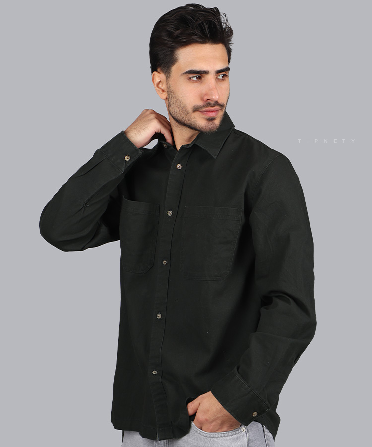 پیراهن مردانه آستین بلند کتان 4137