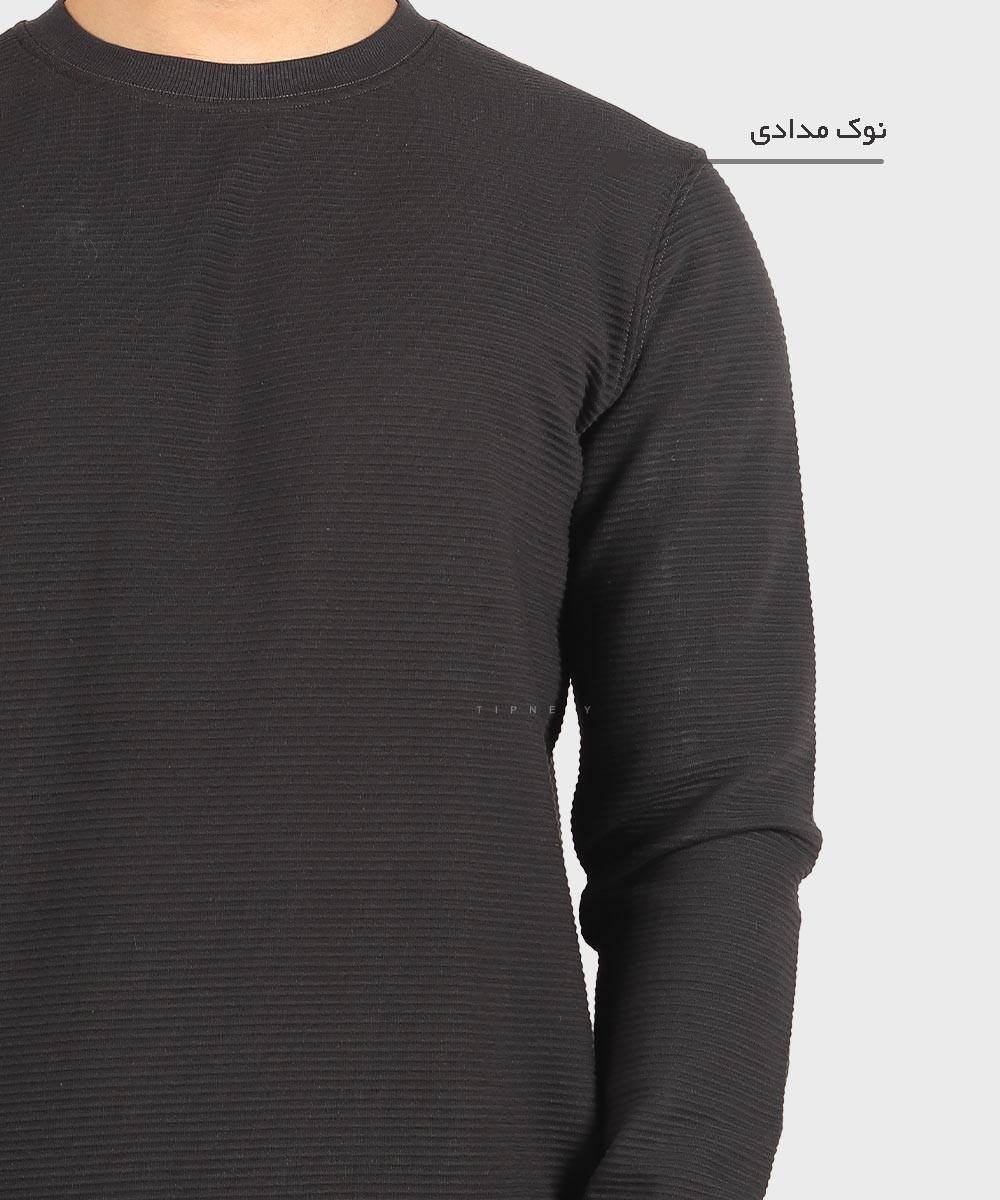                                                         لجنی سورمه ای نوک مدادی مشکی شیری کرم تیره پاییزه تیشرت 5632  - تصویر 7