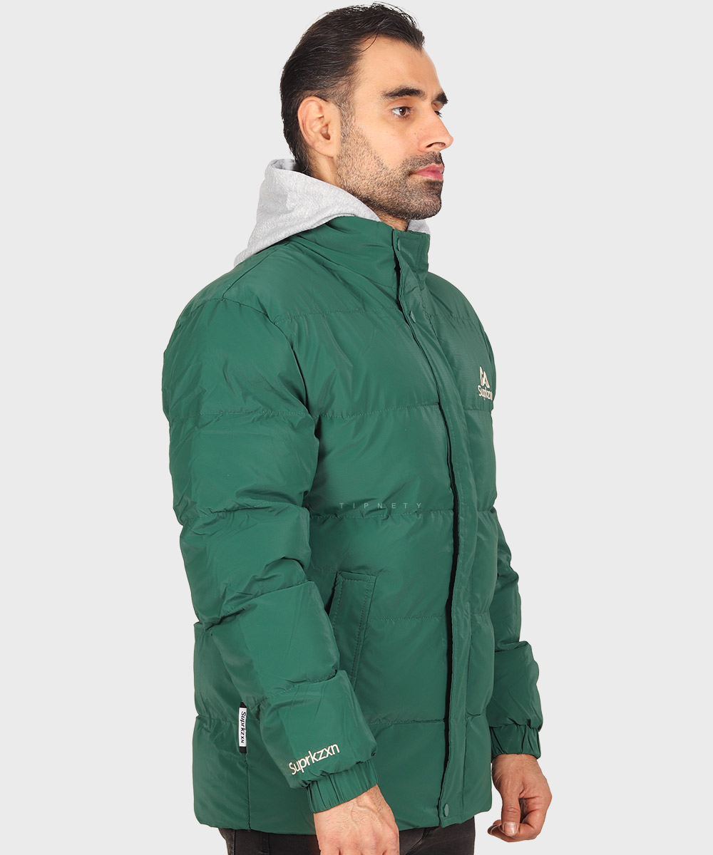                               صدری سبز سفید مشکی زمستانه کاپشن 0218  - تصویر 8