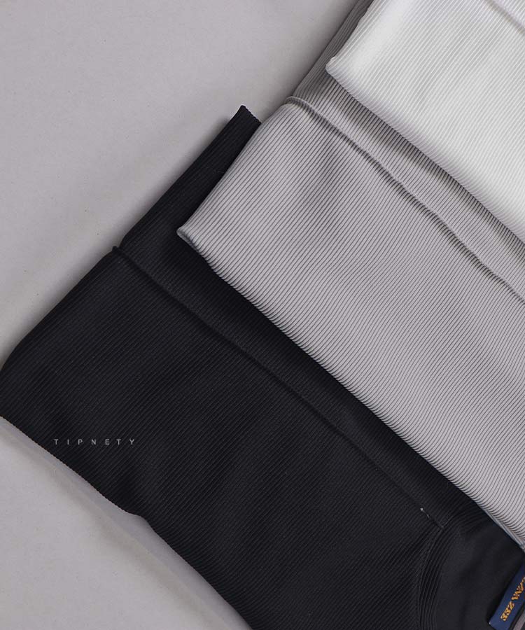                               دارچینی طوسی مشکی سفید تیشرت بیسیک 1104  - تصویر 5