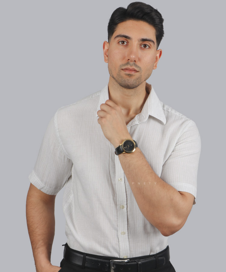 پیراهن آستین کوتاه مردانه مجلسی 1227