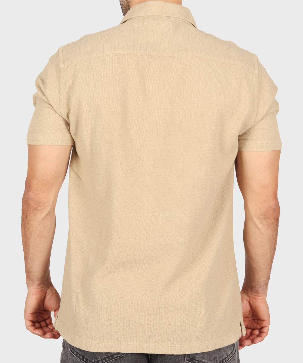                                     سفید آبی روشن لجنی مشکی کرم پیراهن آستین کوتاه فیت 5456  - تصویر 9