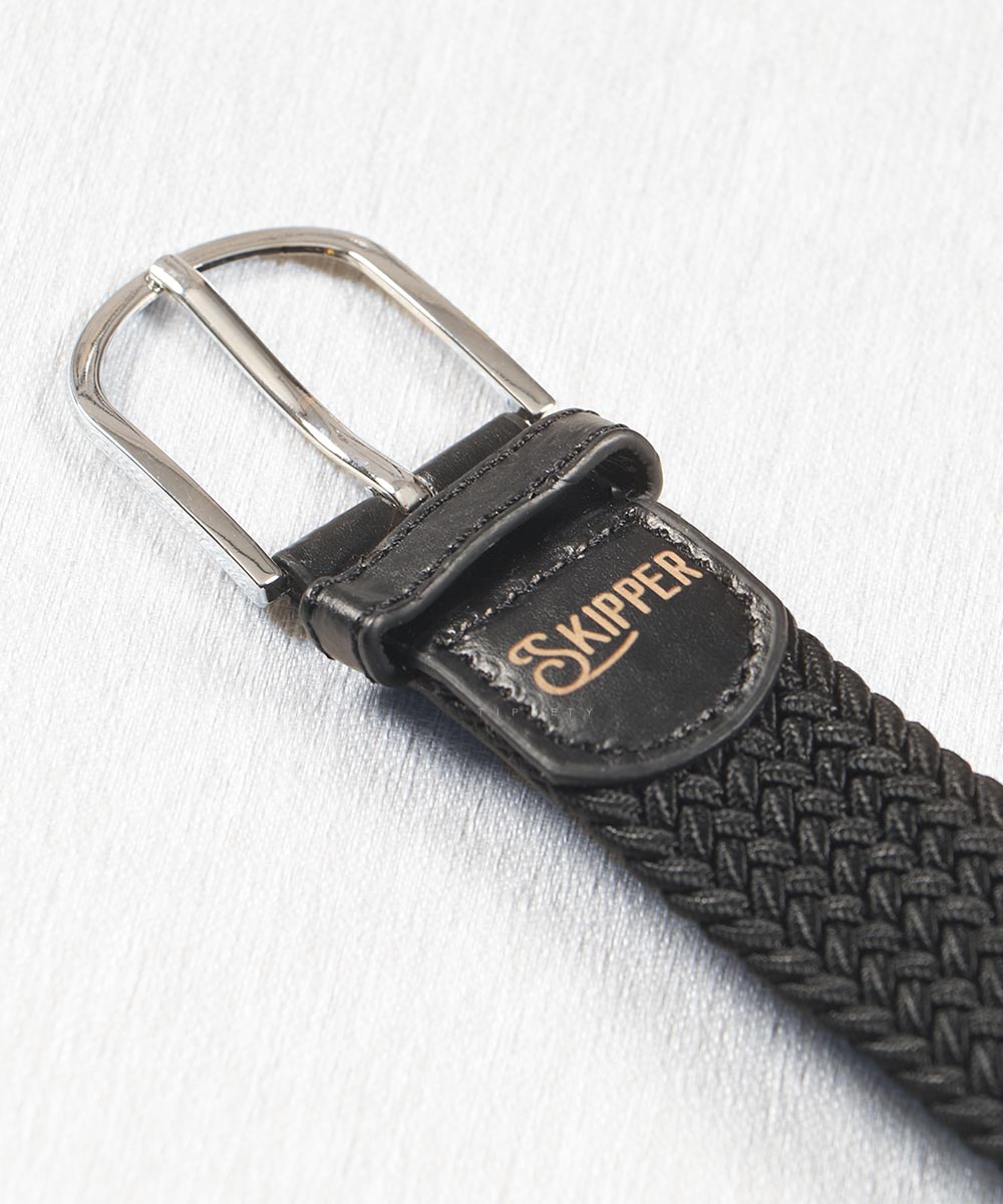 کمربند کنفی مردانه مشکی 0200