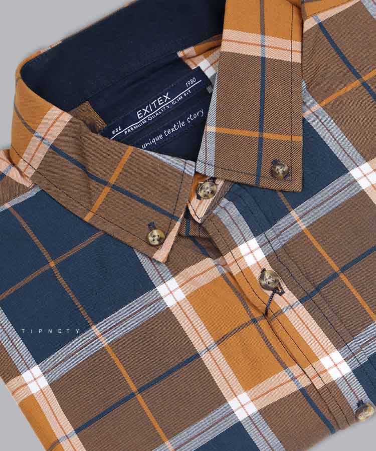                             نارنجی پیراهن آستین بلند فیت 3760  - تصویر 2