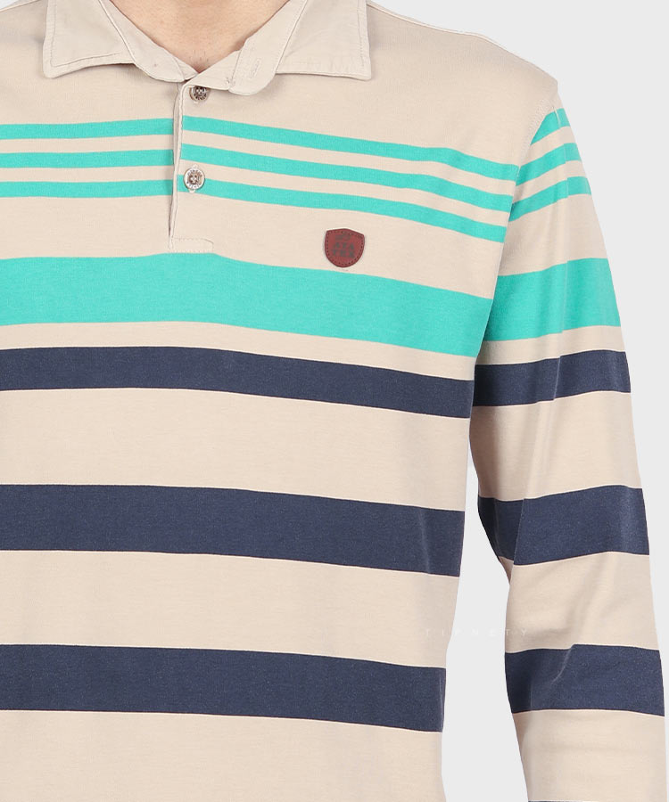 تیشرت یقه دار مردانه آستین بلند 1398