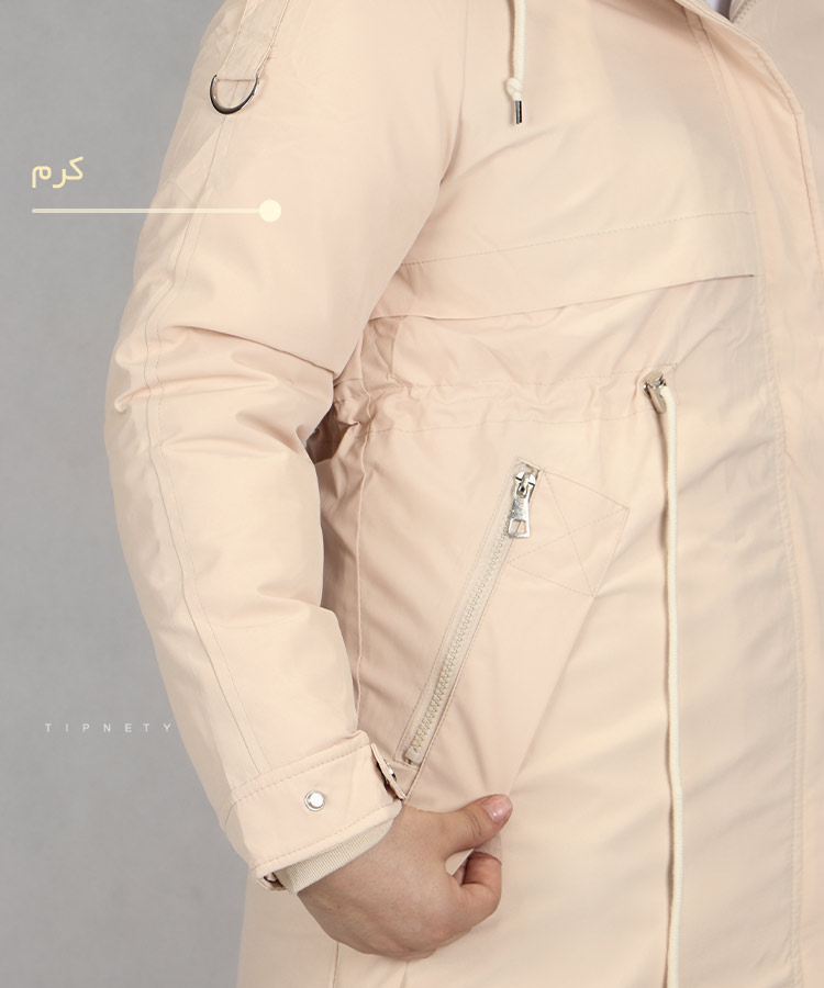                                                                                                                                                                                                                                                                                         قهوه ای خاکی کرم مشکی قرمز سبز زمستانه کاپشن 2170  - تصویر 6