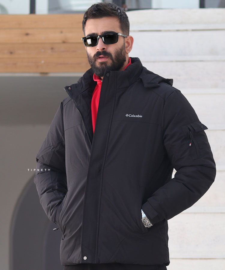                                                                                                                                                 قرمز لجنی مشکی زمستانه کاپشن 2205  - تصویر 4