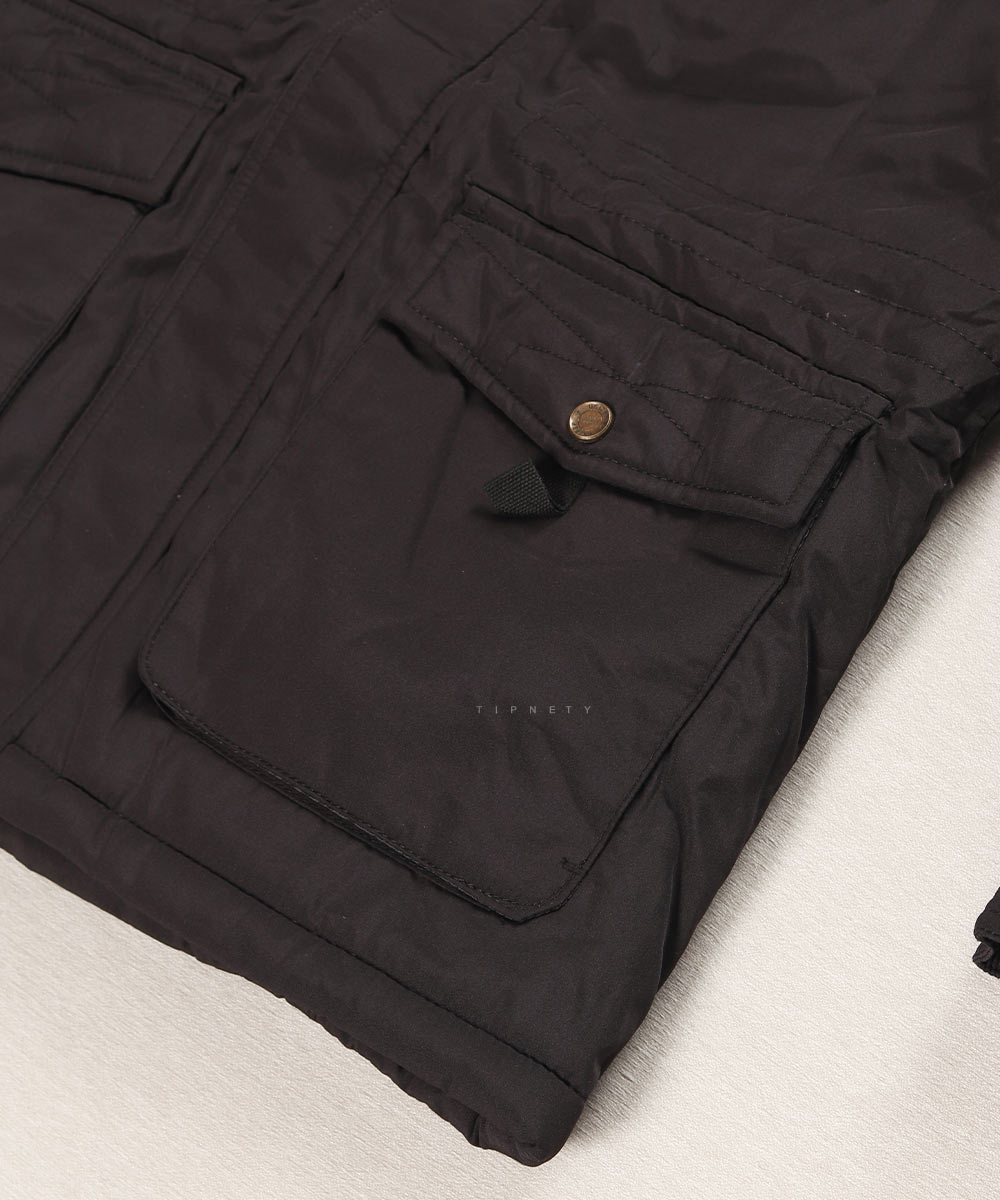                 لجنی شتری مشکی زمستانه کاپشن 1922  - تصویر 9