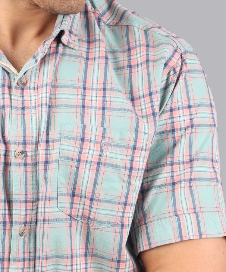                                                                                                                               فیروزه ای خردلی سورمه ای سبز آبی شتری صورتی زرد پیراهن آستین کوتاه کلاسیک 2732  - تصویر 5