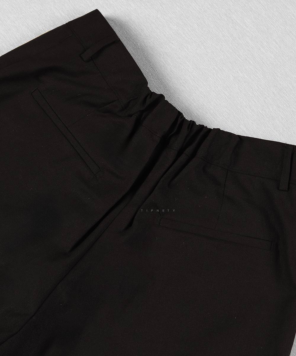                                         استخوانی کرم مشکی سبز شلوار پارچه ای لینن 4937  - تصویر 13