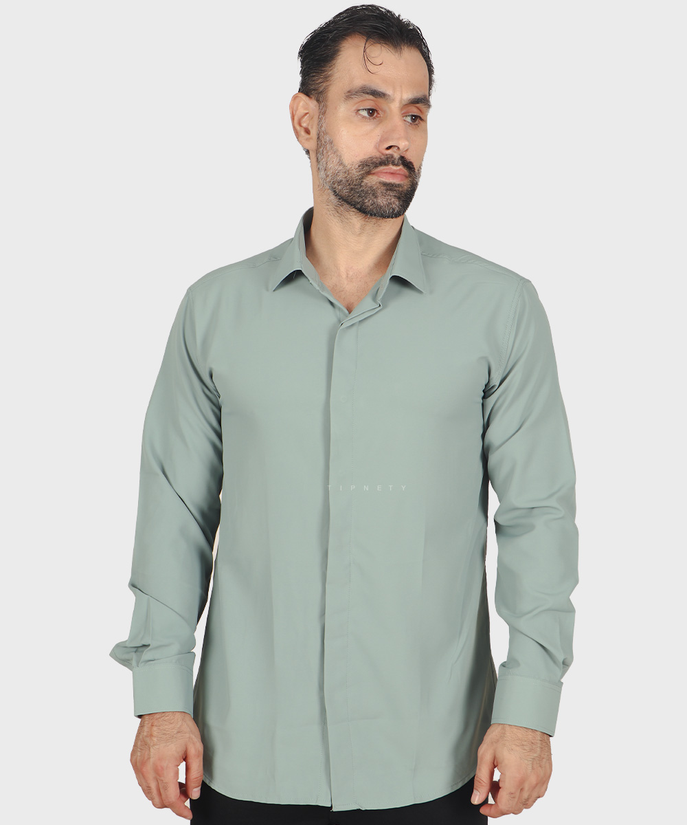                                                                                                       سفید یشمی کاربنی یاسی طوسی تیره سورمه ای سبز نفتی آبی تیره صدری زرشکی آبی روشن طوسی روشن کرم نوک مدادی کله غازی پیراهن آستین بلند فیت 0900  - تصویر 12