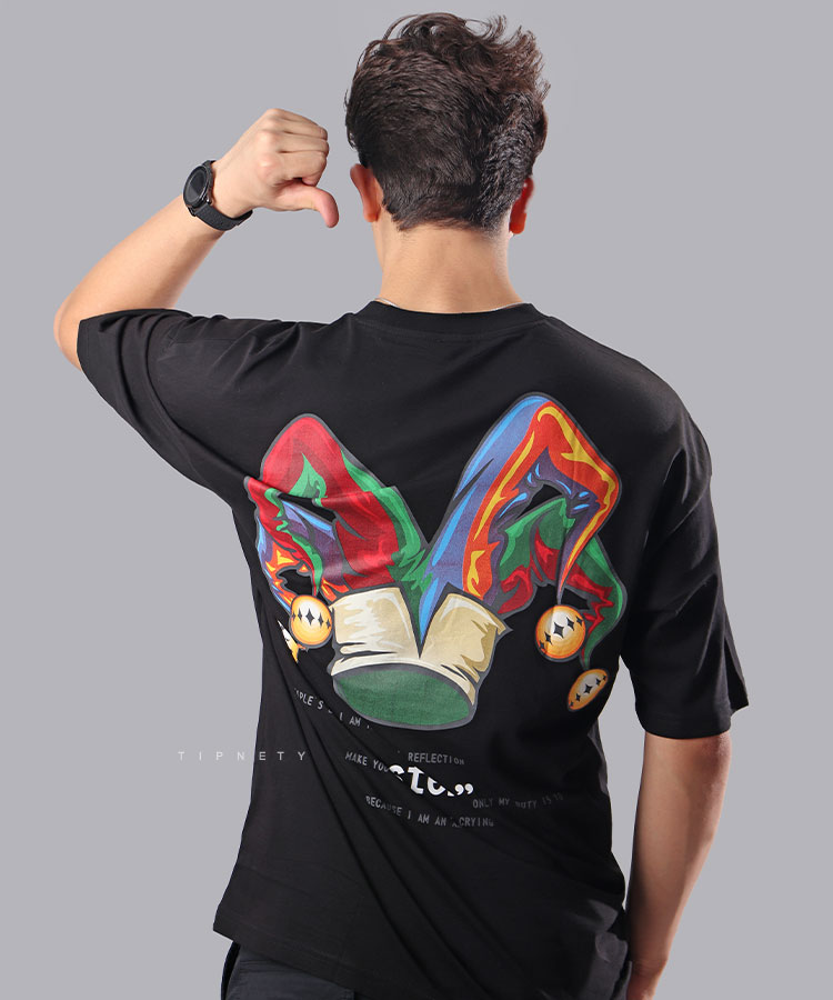 تیشرت لش مشکی طرح جوکر 1118