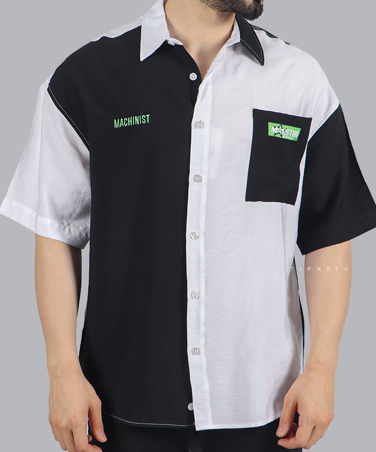                                                             سورمه ای زیتونی سفید پیراهن لش 0613  - تصویر 3