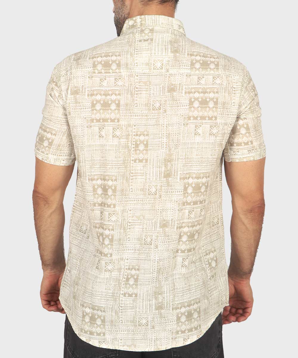     خاکی پیراهن آستین کوتاه فیت 0952  - تصویر 3