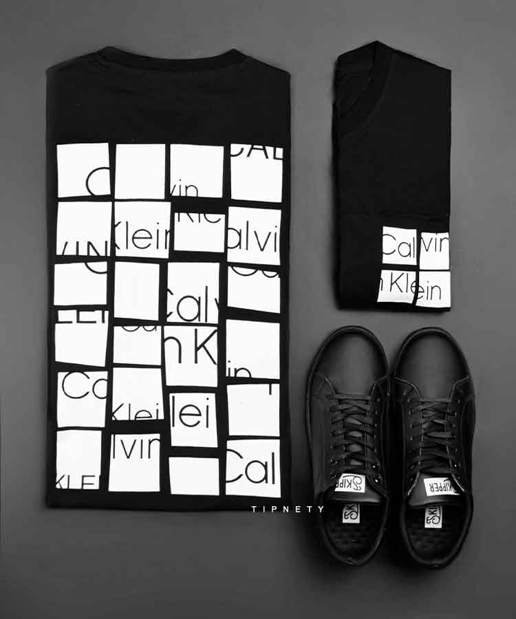                                                                                   سفید ملانژ مشکی تیشرت چاپی 1968  - تصویر 5