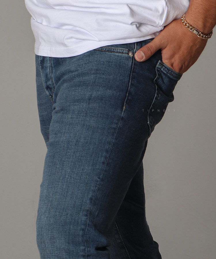 شلوار جین اسلیم مردانه آبی 4061