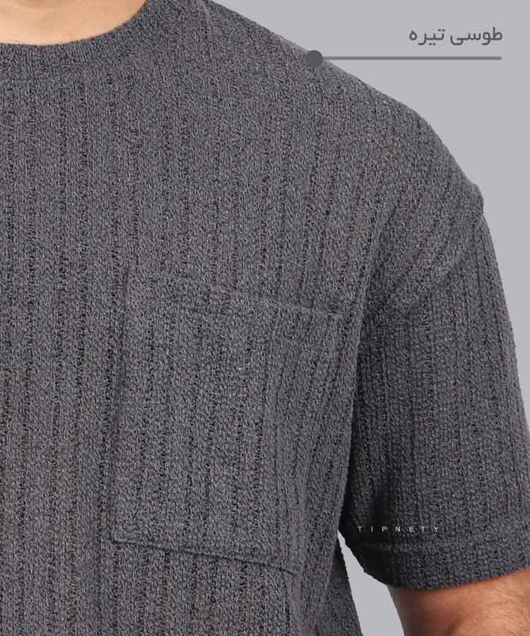                                                             سفید طوسی تیره کرم مشکی خاکی تیشرت لش 3206  - تصویر 6