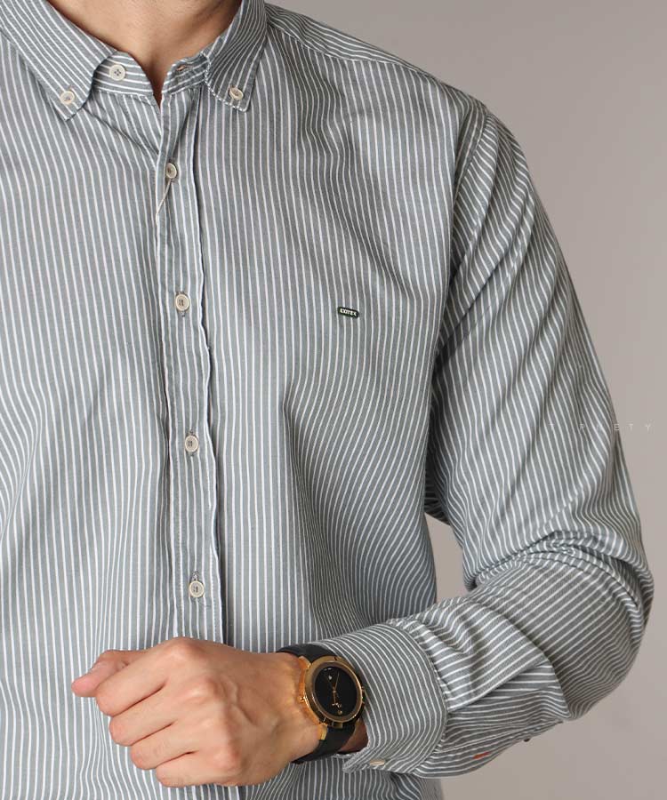 پیراهن مردانه آستین بلند سبز 0893