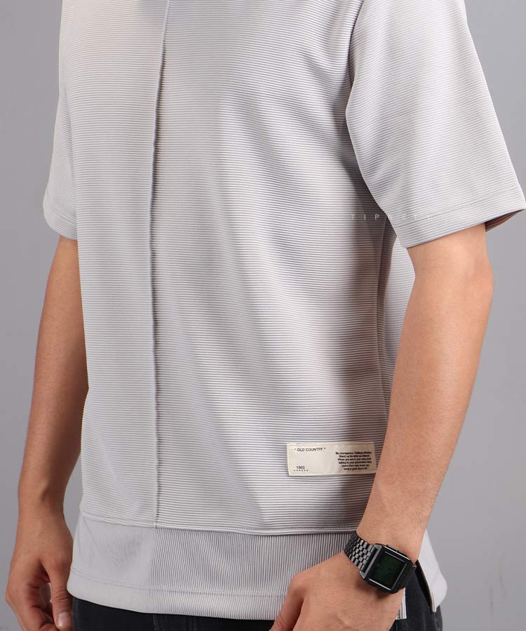                               دارچینی طوسی مشکی سفید تیشرت بیسیک 1104  - تصویر 3