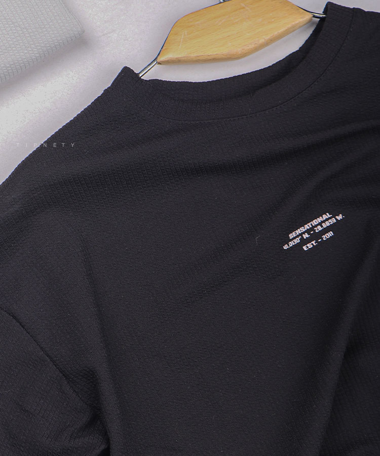                                   مشکی طوسی کرم سفید تیشرت لش 1674  - تصویر 4