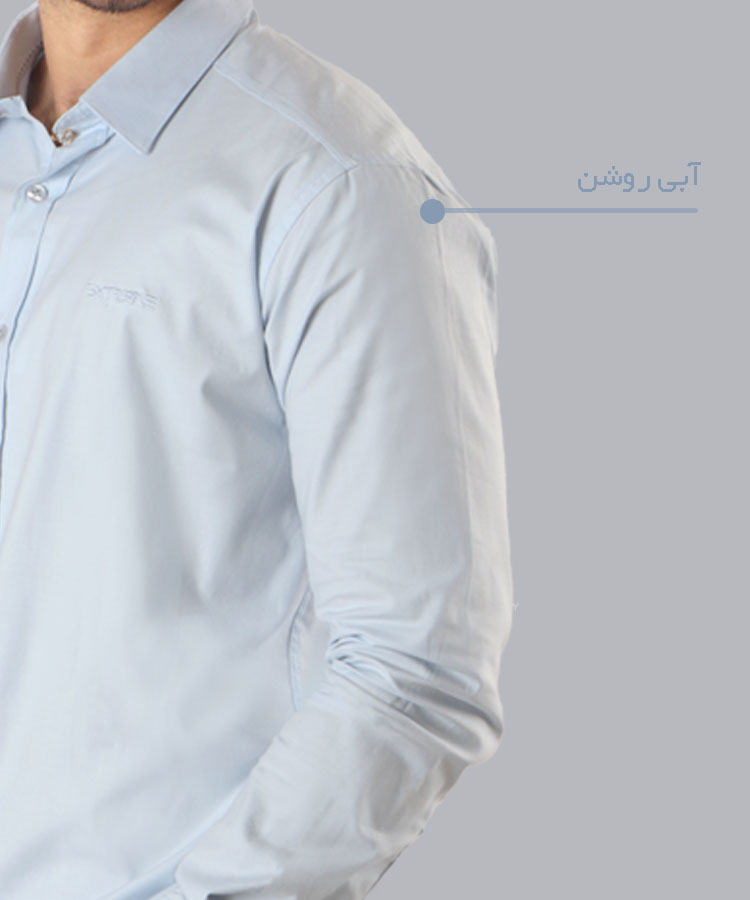                                                                                                                                                                                                             طوسی تیره سورمه ای آبی روشن طوسی روشن سفید لجنی پیراهن آستین بلند فیت 0671  - تصویر 6