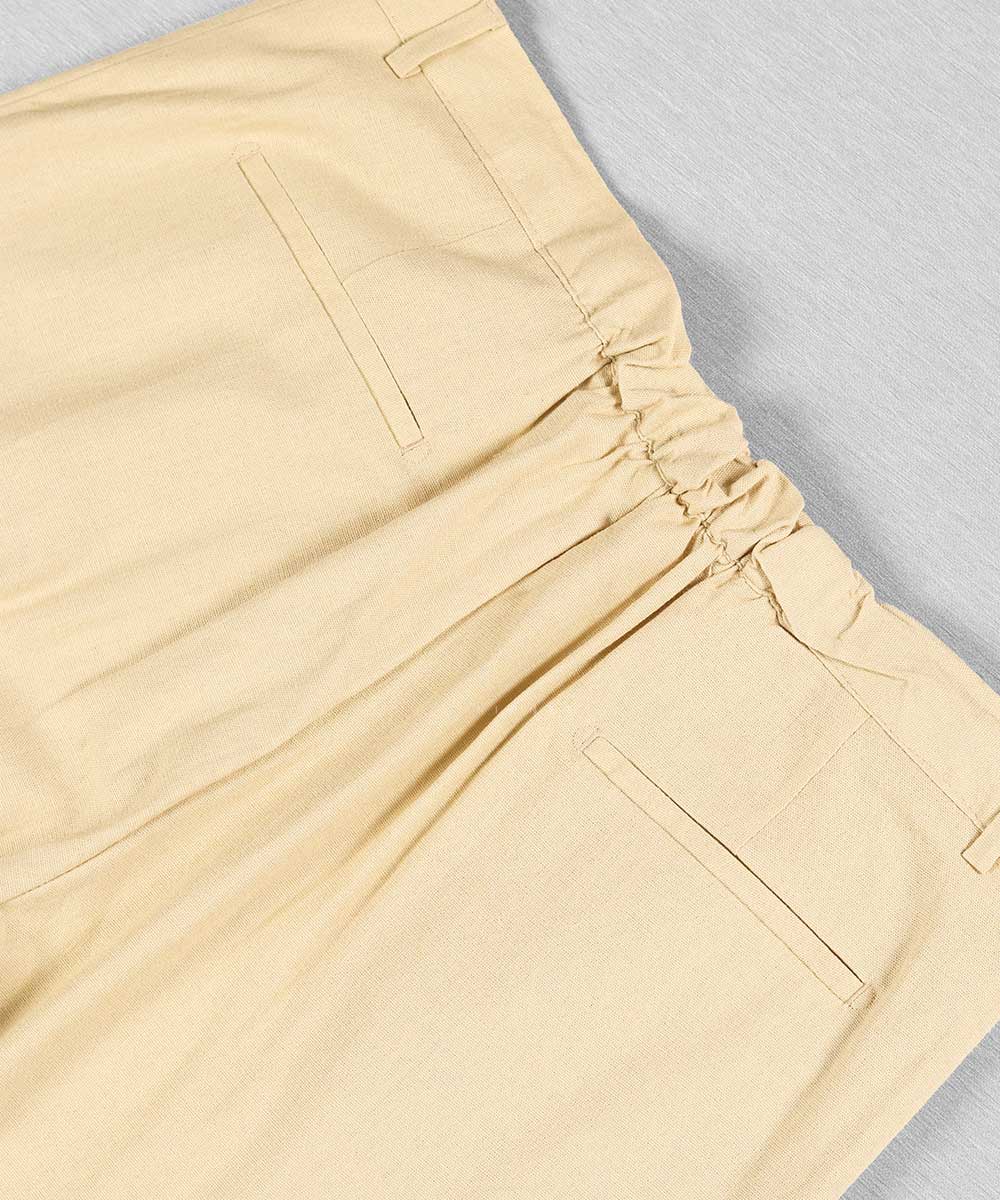                                         استخوانی کرم مشکی سبز شلوار پارچه ای لینن 4937  - تصویر 11