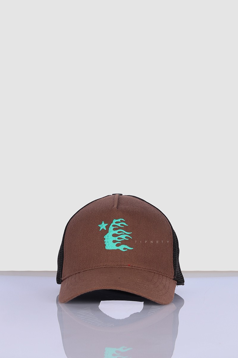 کلاه کپ کتان طرحدار و پشت توری 2888