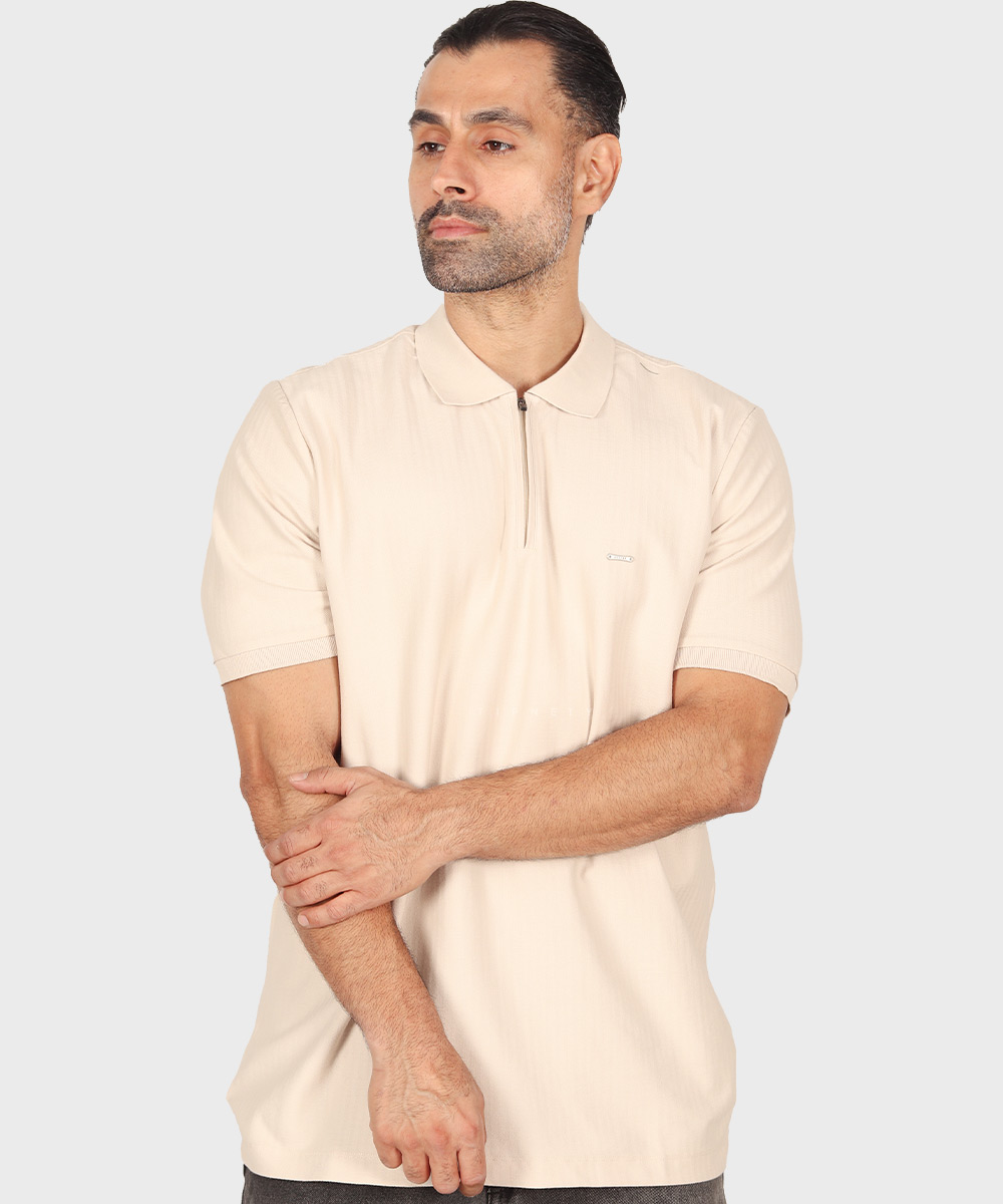             سبز کرم تیشرت یقه دار 0592  - تصویر 7